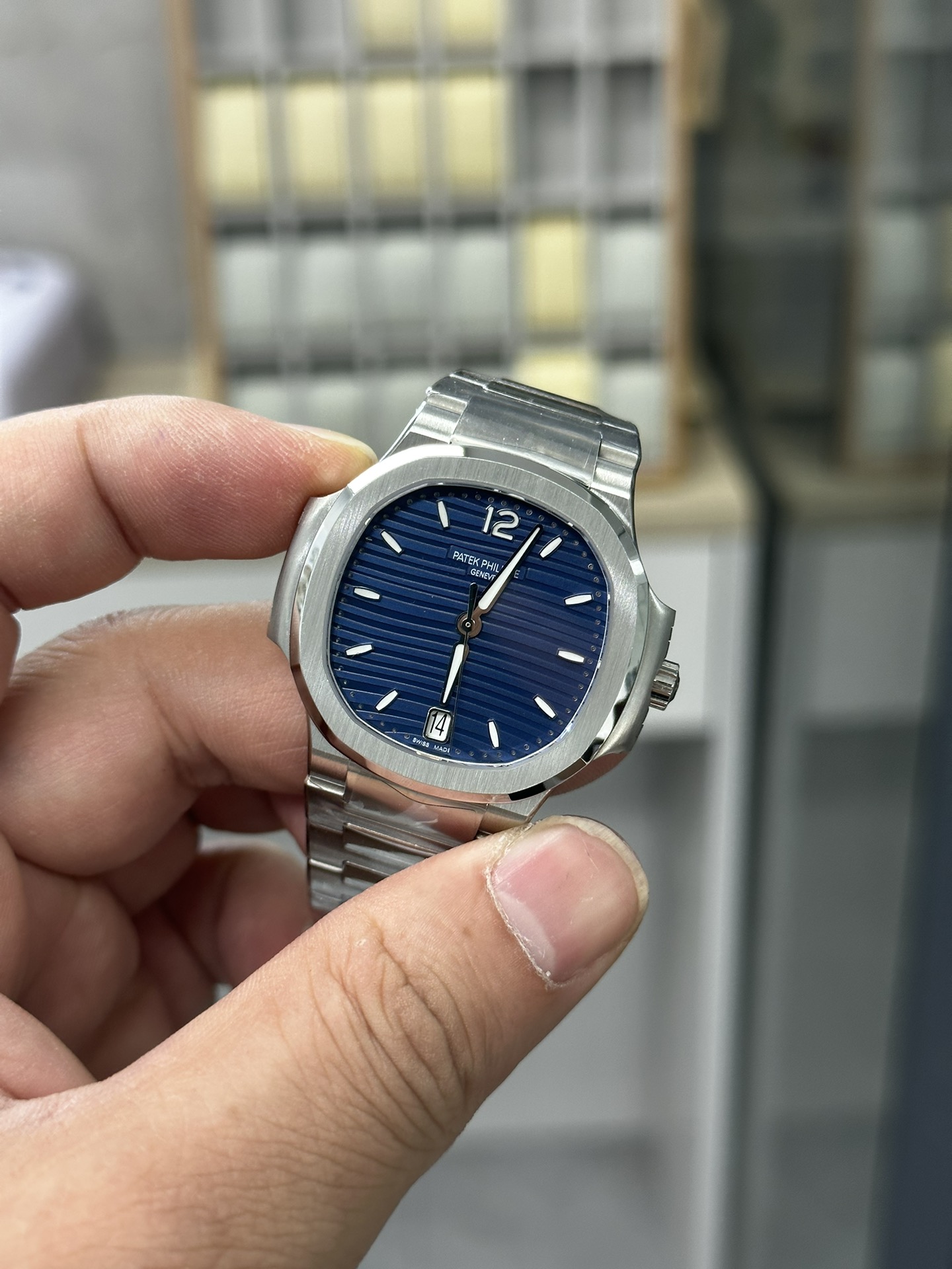 Patek Philippe Ladies Nautilus Blue Dial and Grey Dial 7118 1A 001 35.2mm