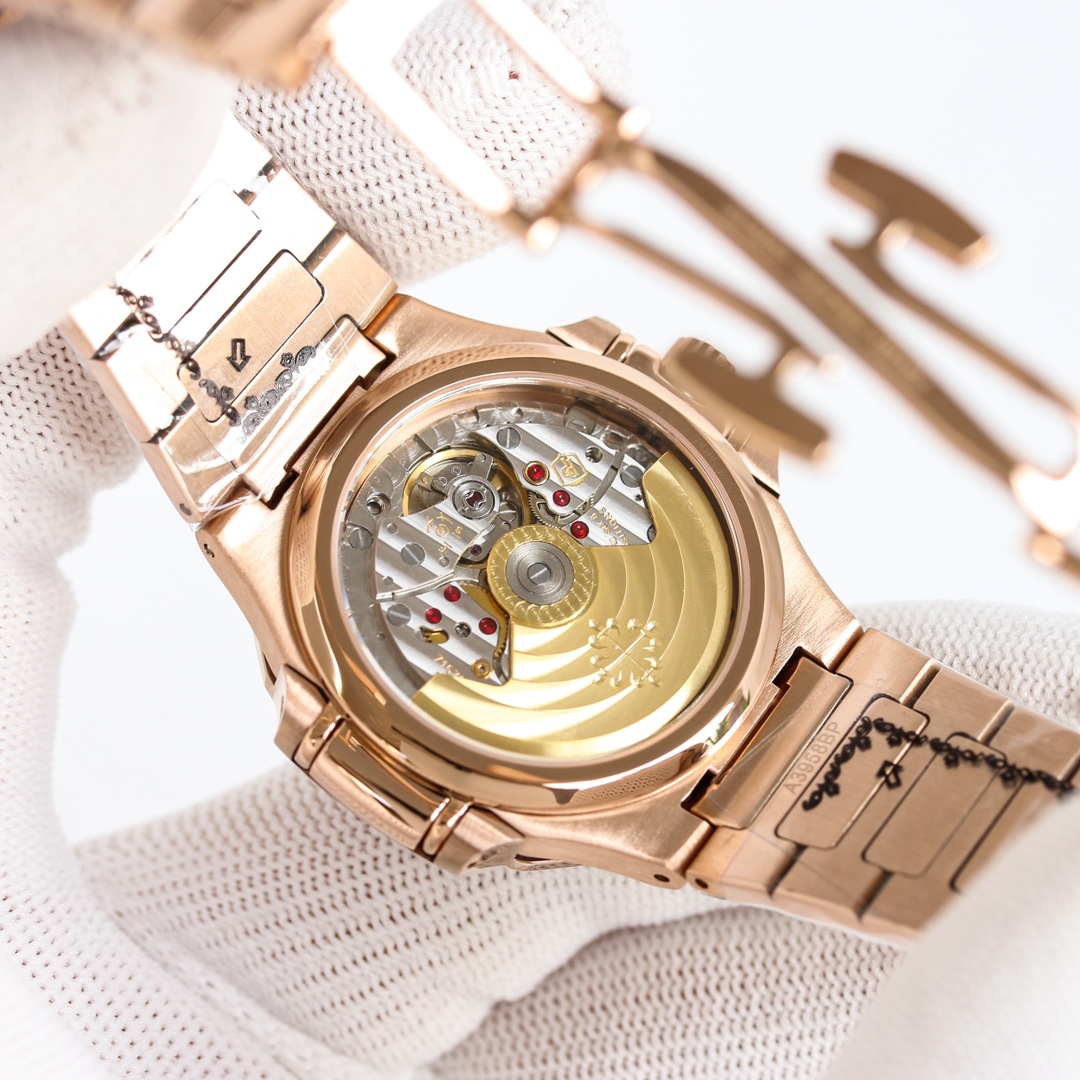 Patek Philippe Nautilus Ladies Rose Gold Blue Dial 7118 35.2mm