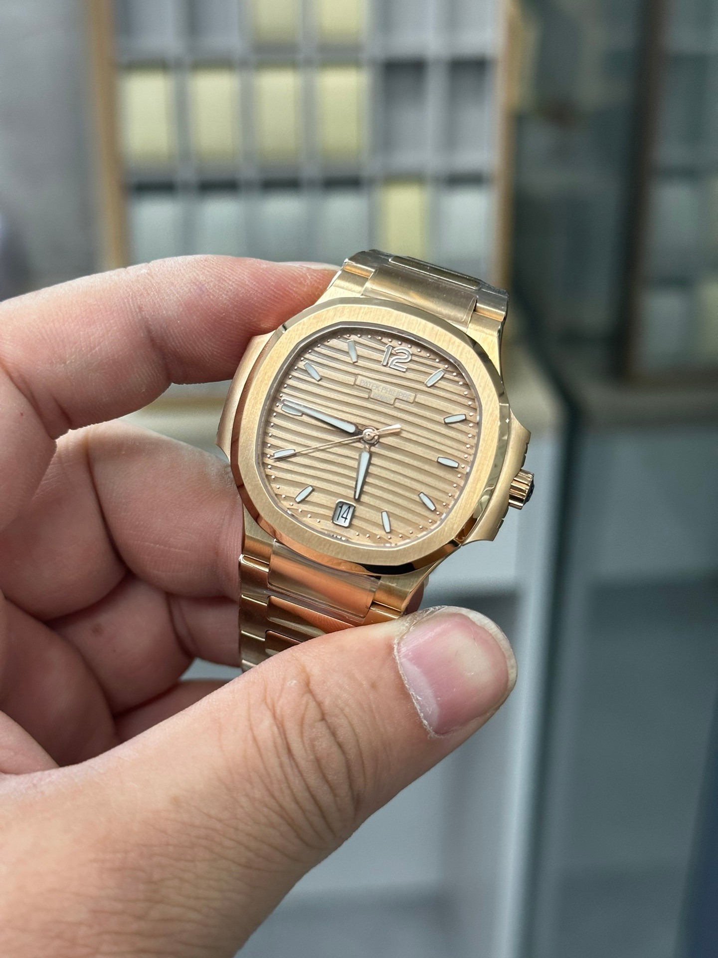 Patek Philippe Nautilus Ladies Rose Gold & Yellow Gold Silver Dial 7118 1R 001 35.2mm