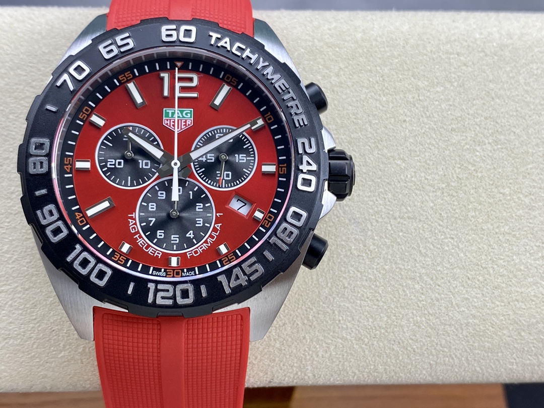 Tag Heuer Formula 1 Chronograph Quartz Red Dial CAZ101AN.FT8055 43MM