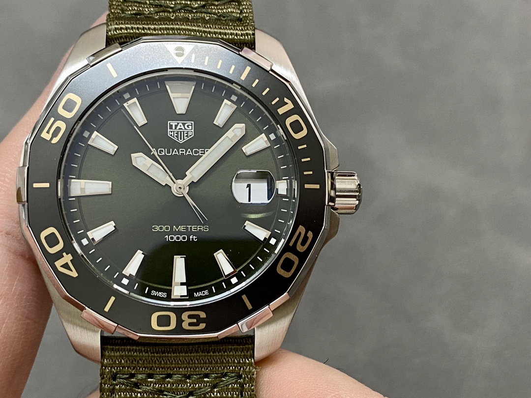 Tag Heuer Aquaracer Grey Dial Men's Watch WAY101L.FC8222 Quartz 43mm