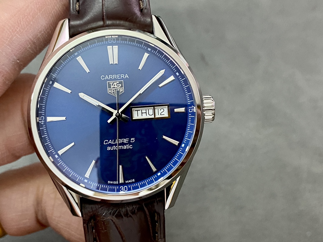 TAG Heuer Carrera Calibre 5 Day Date Blue Dial WAR201E.FC6291