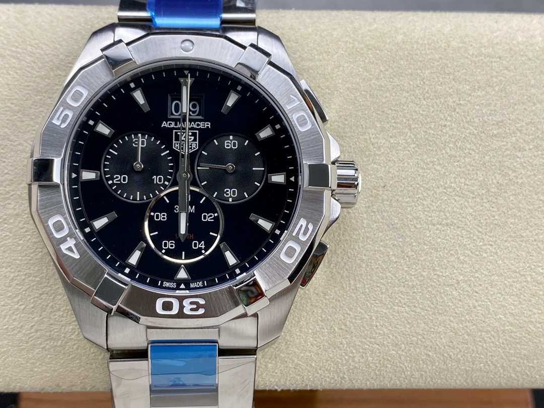 Tag Heuer Aquaracer 300M Chronograph 43mm Quartz Black Dial CAY1110.BA0927