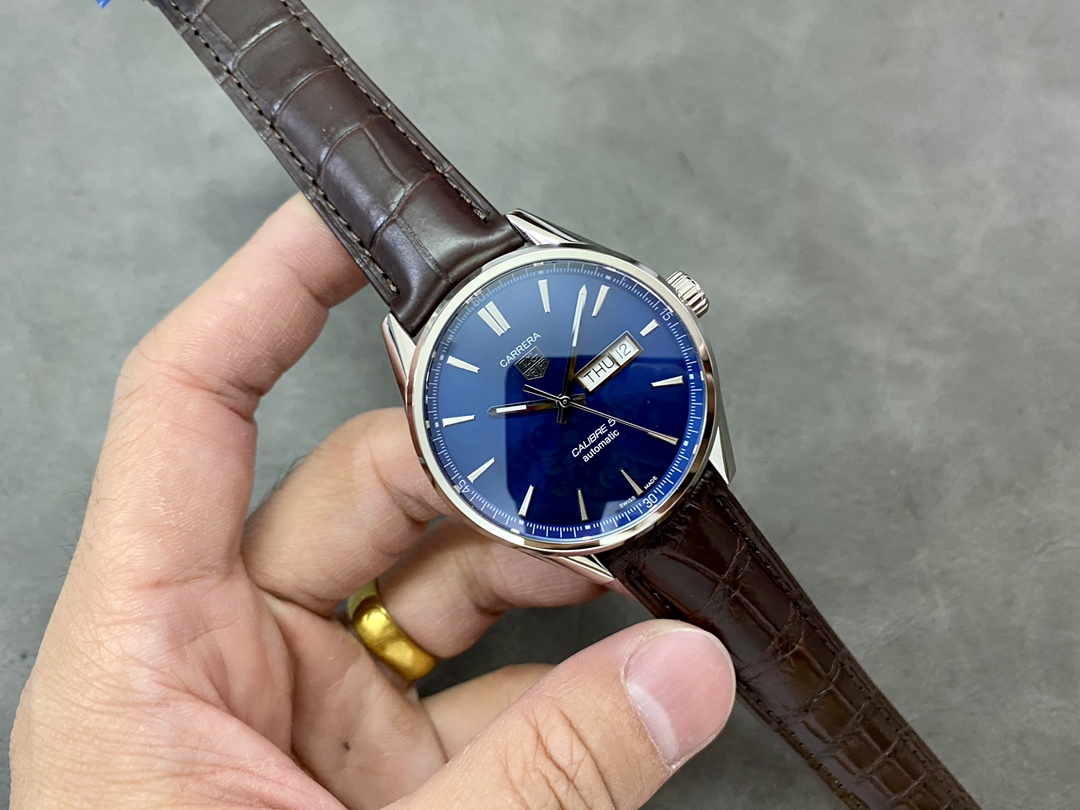 TAG Heuer Carrera Calibre 5 Day Date Blue Dial WAR201E.FC6291