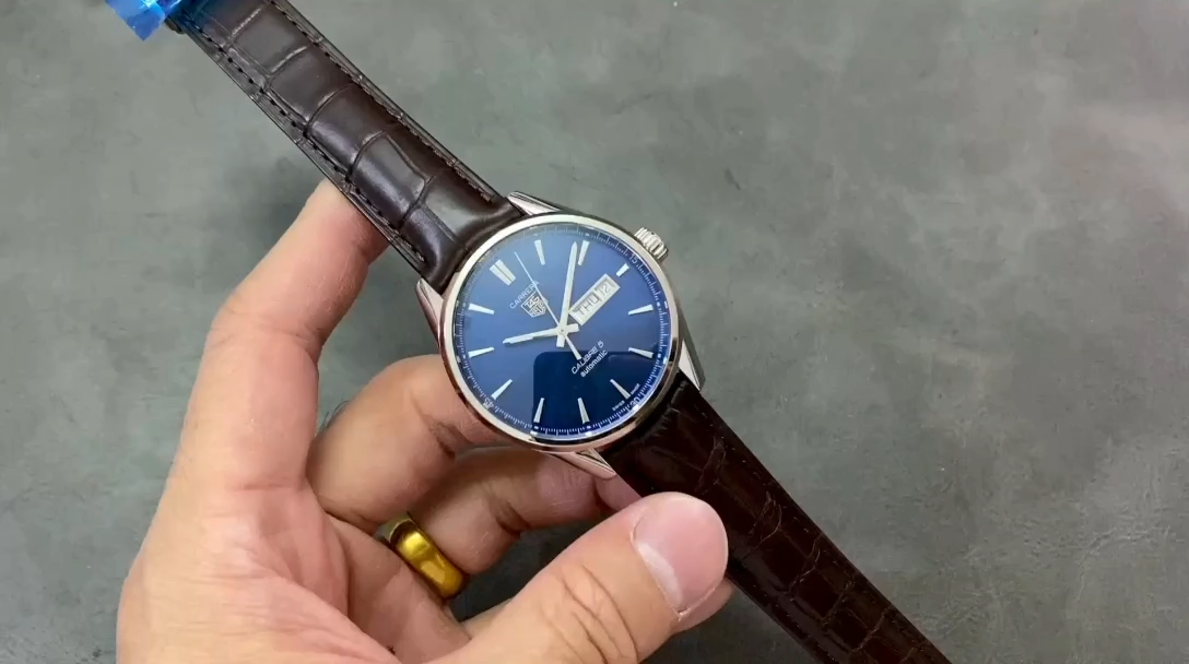 TAG Heuer Carrera Calibre 5 Day Date Blue Dial WAR201E.FC6291