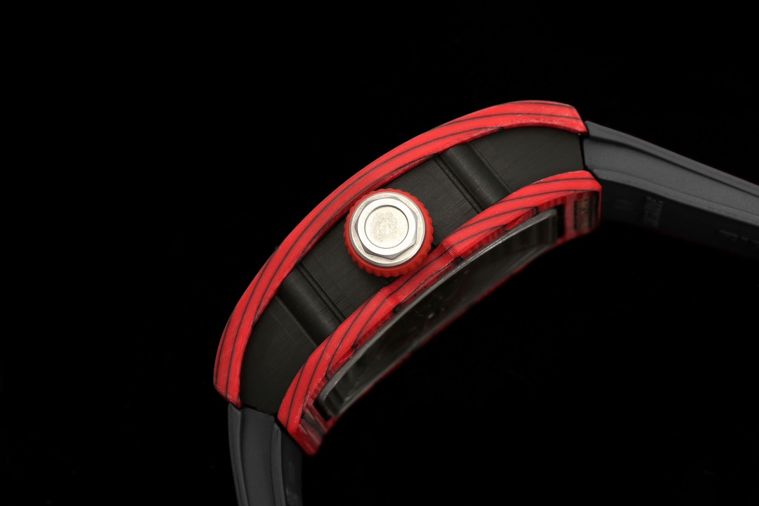 Richard Mille RM07-01 Racing Red Carbon Black Rubber Strap 46mm Ladies Watch