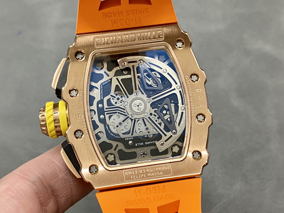 Richard Mille RM11-03 Orange Rubber Automatic Flyback Chronograph