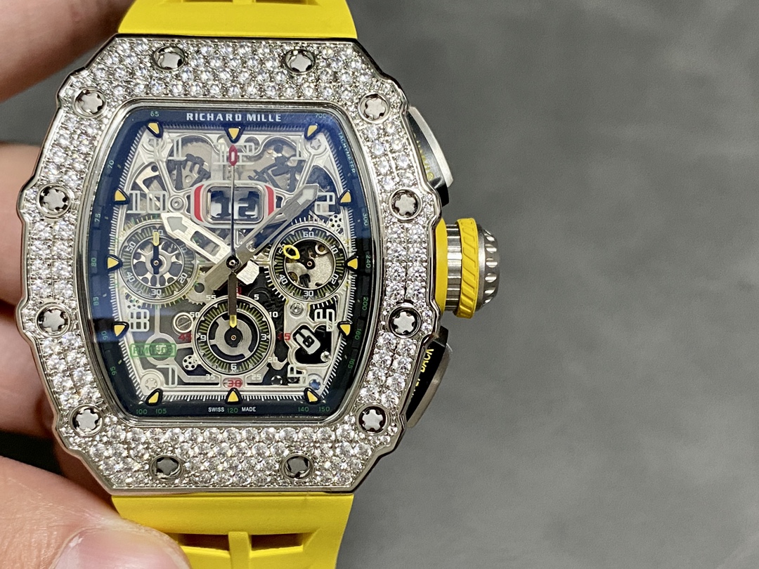 Richard Mille RM 011 03 Stainless Steel & 18K Gold Diamond Bezel
