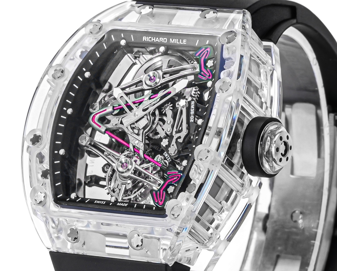 Richard Mille RM38-02 Tourbillon Movement Edition Crystal Black Rubber Strap