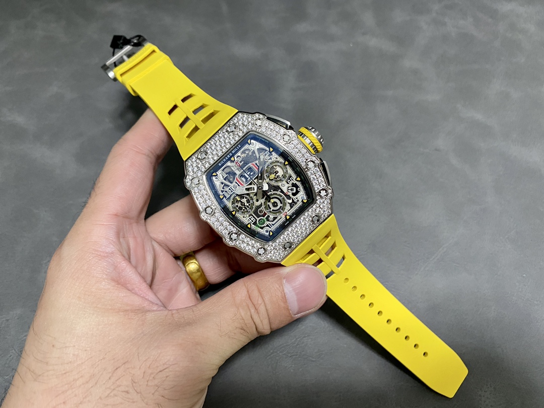 Richard Mille RM 011 03 Stainless Steel & 18K Gold Diamond Bezel