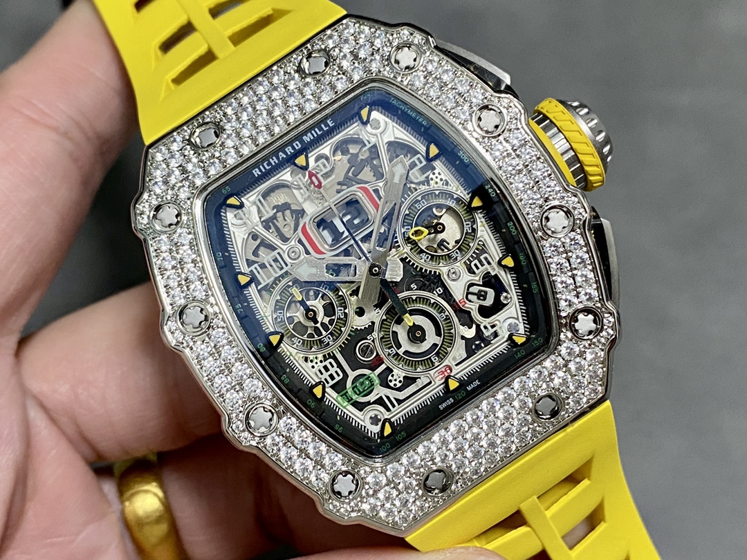 Richard Mille RM 011 03 Stainless Steel & 18K Gold Diamond Bezel