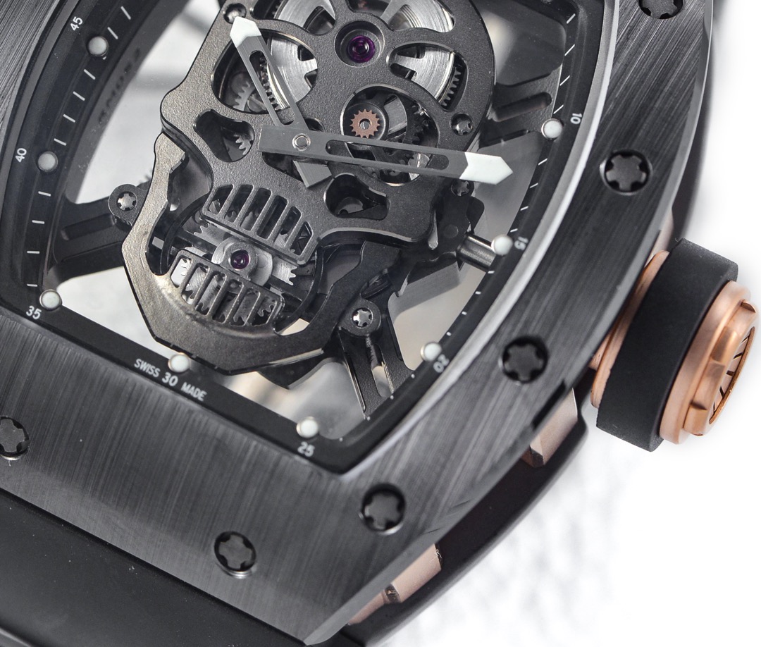 Richard Mille RM 52-01 Ceramic Black & Gold & Silver Skull 3 Colors