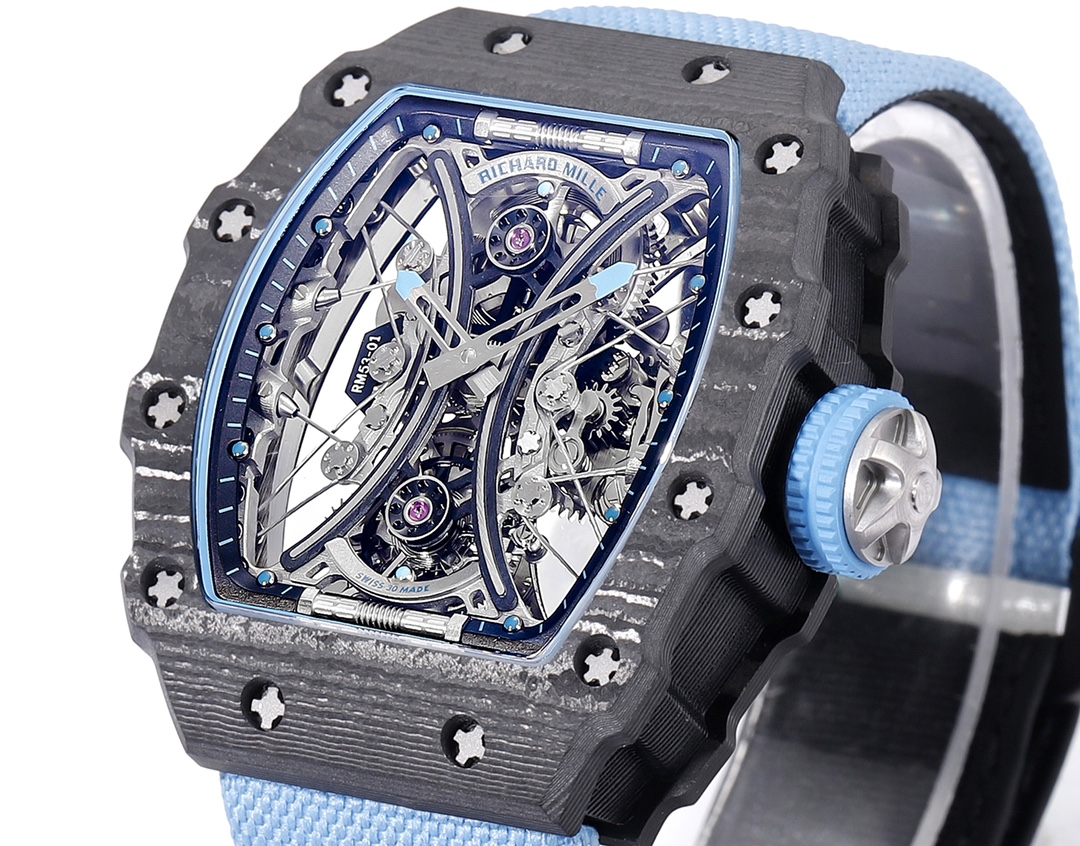 Richard Mille RM 53-01 Tourbillon Pablo Mac Donough Blue Fabric Strap