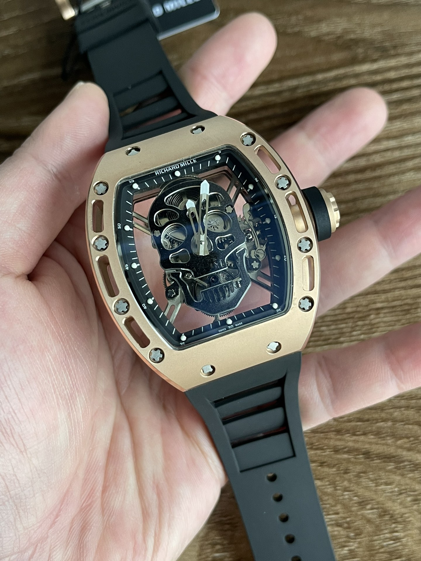5 Colors Richard Mille Limited Edition RM52 Skull Titanium Tourbillon Openworked Dial
