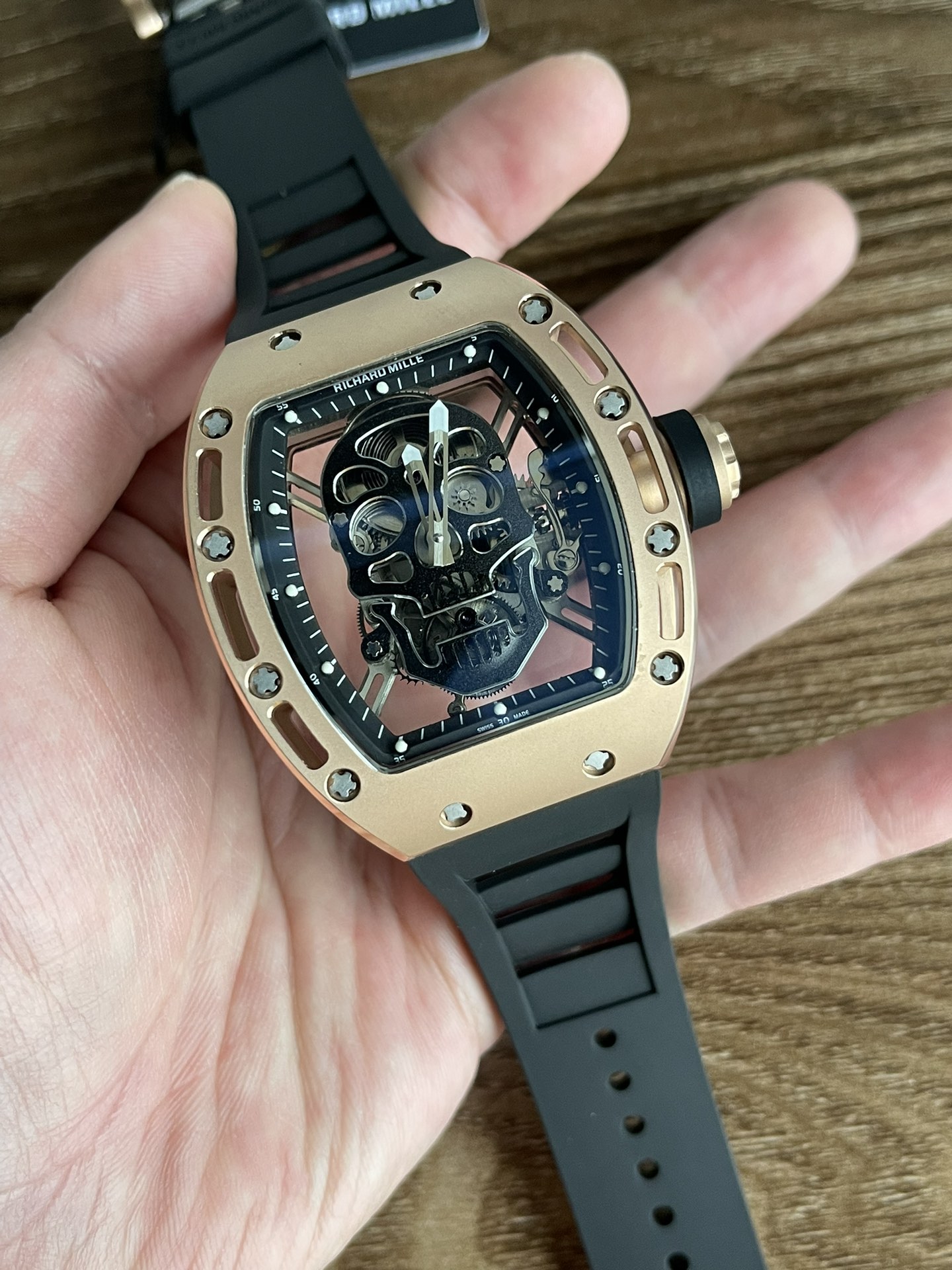 5 Colors Richard Mille Limited Edition RM52 Skull Titanium Tourbillon Openworked Dial