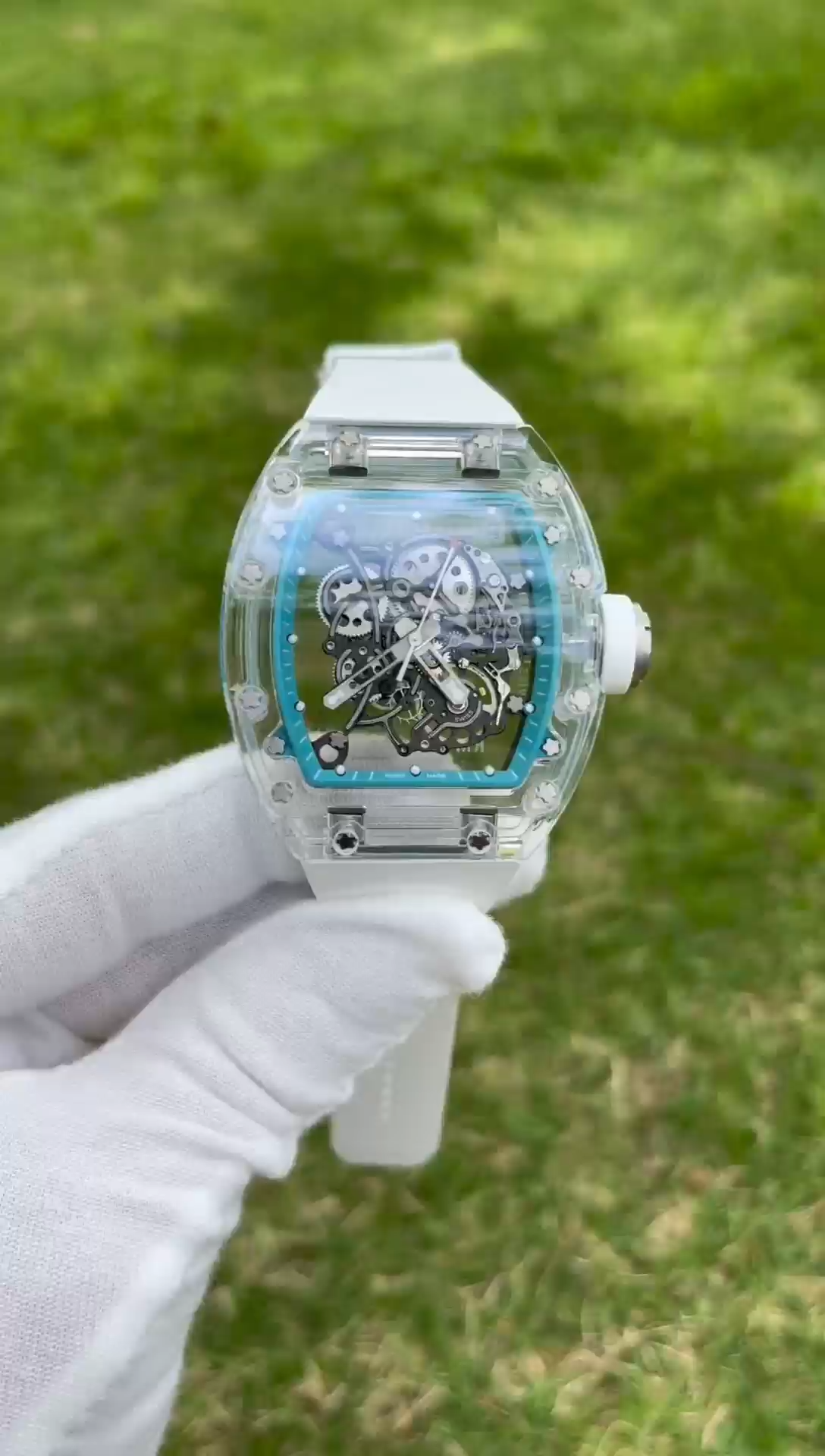 Richard Mille RM055 Transparent Case Skeleton Dial