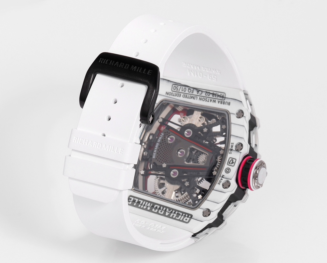 Richard Mille RM 38 02 Bubba Watson Tourbillon White Case Rubber & Fabric Strap