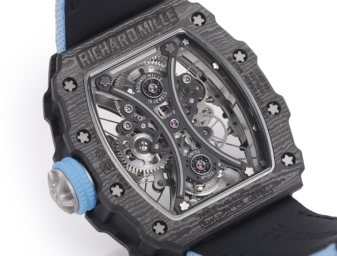 Richard Mille RM 53-01 Tourbillon Pablo Mac Donough Blue Fabric Strap