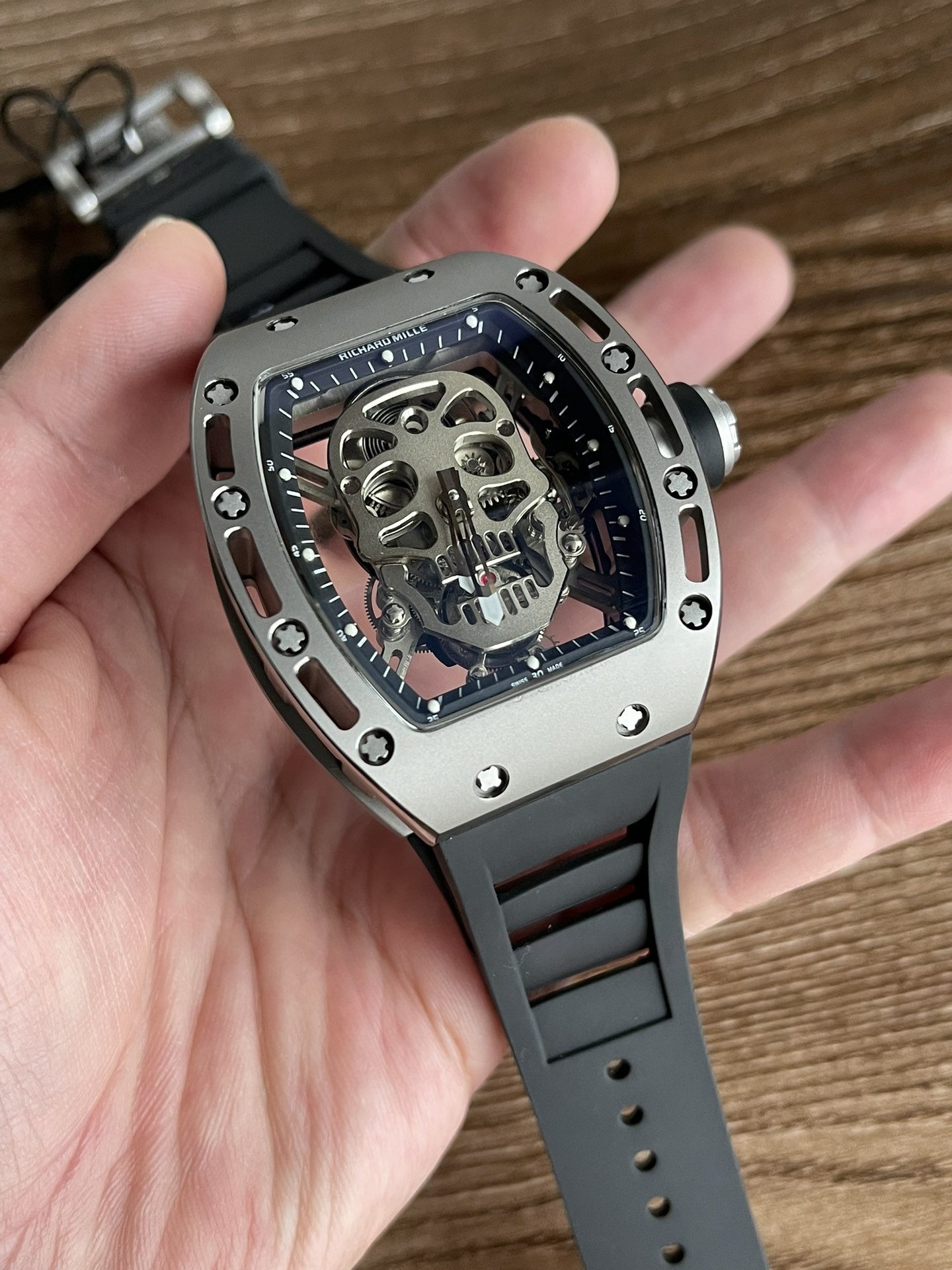 5 Colors Richard Mille Limited Edition RM52 Skull Titanium Tourbillon Openworked Dial