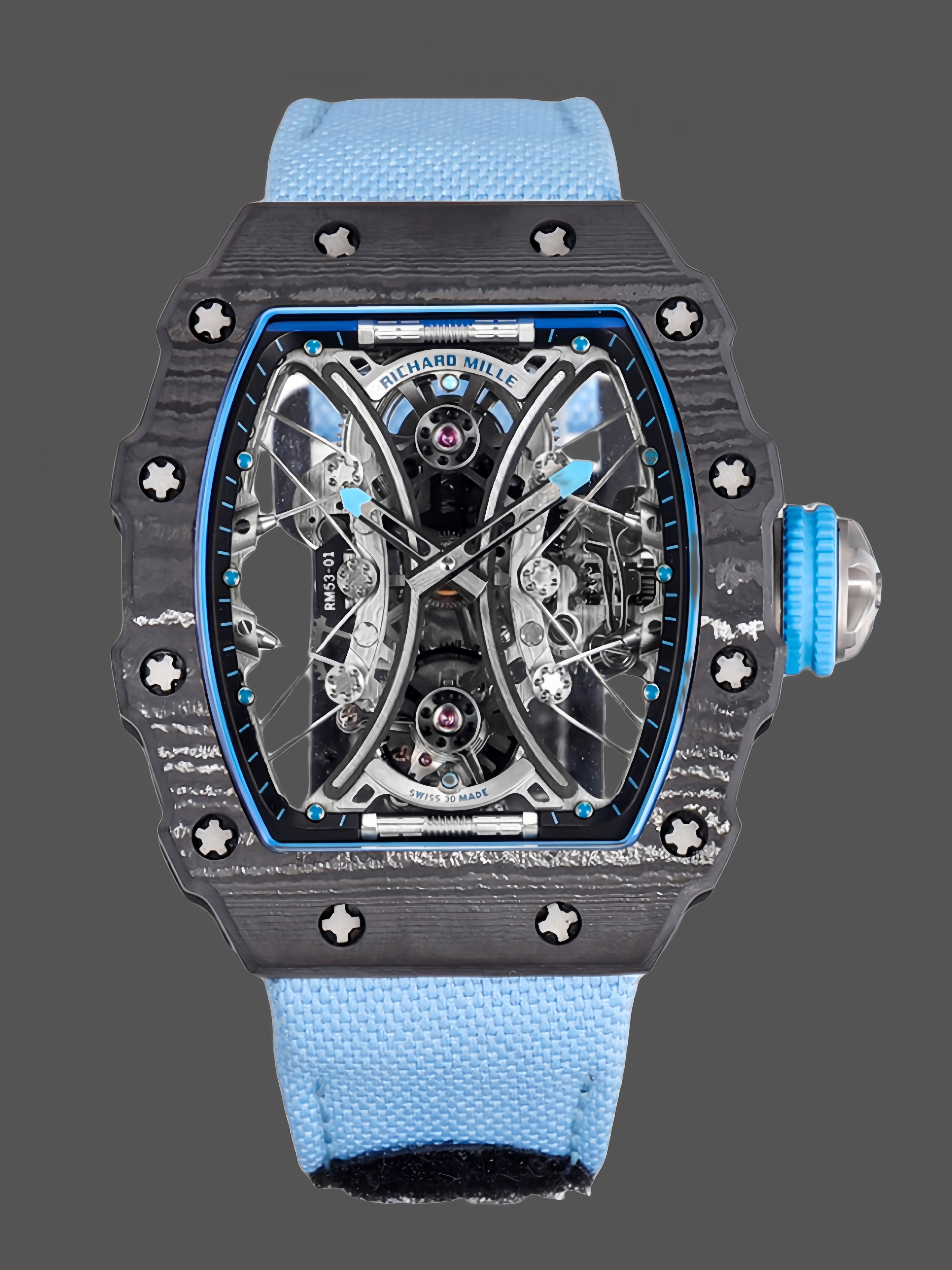 Richard Mille RM 53-01 Tourbillon Pablo Mac Donough Blue Fabric Strap