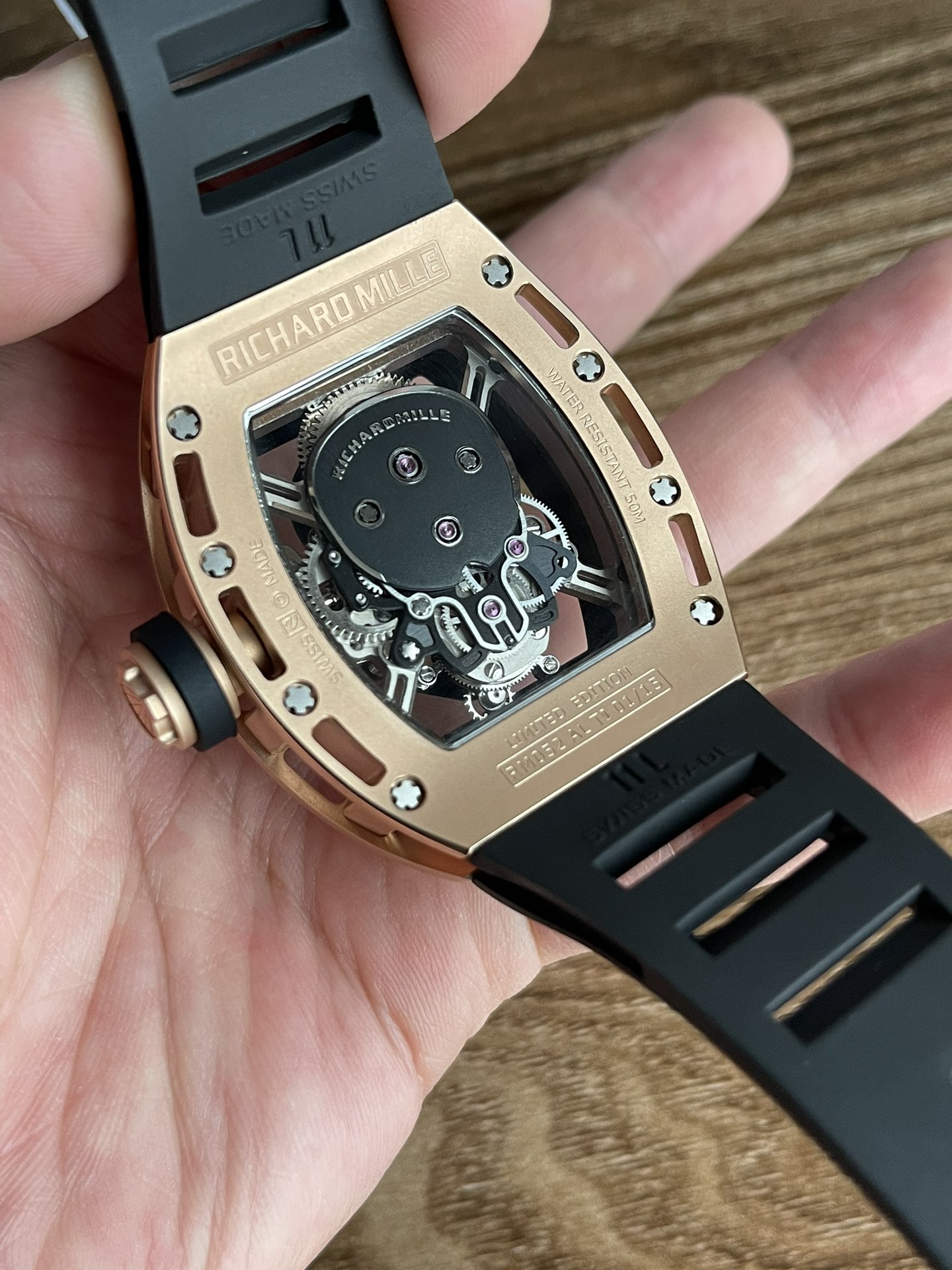 5 Colors Richard Mille Limited Edition RM52 Skull Titanium Tourbillon Openworked Dial