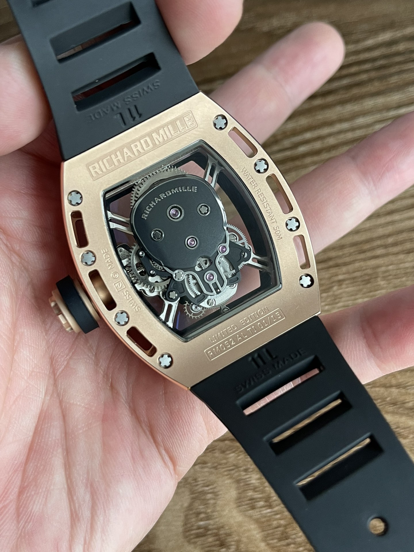 5 Colors Richard Mille Limited Edition RM52 Skull Titanium Tourbillon Openworked Dial