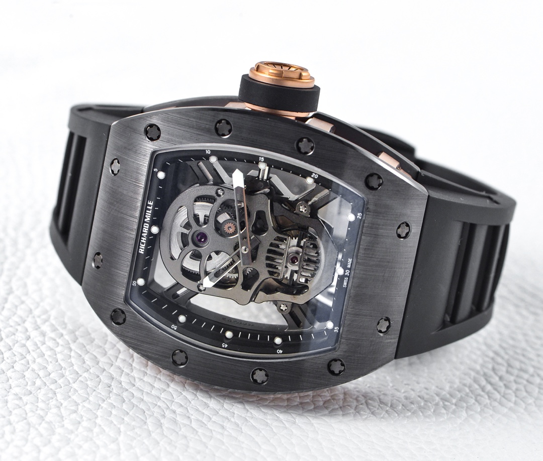 Richard Mille RM 52-01 Ceramic Black & Gold & Silver Skull 3 Colors