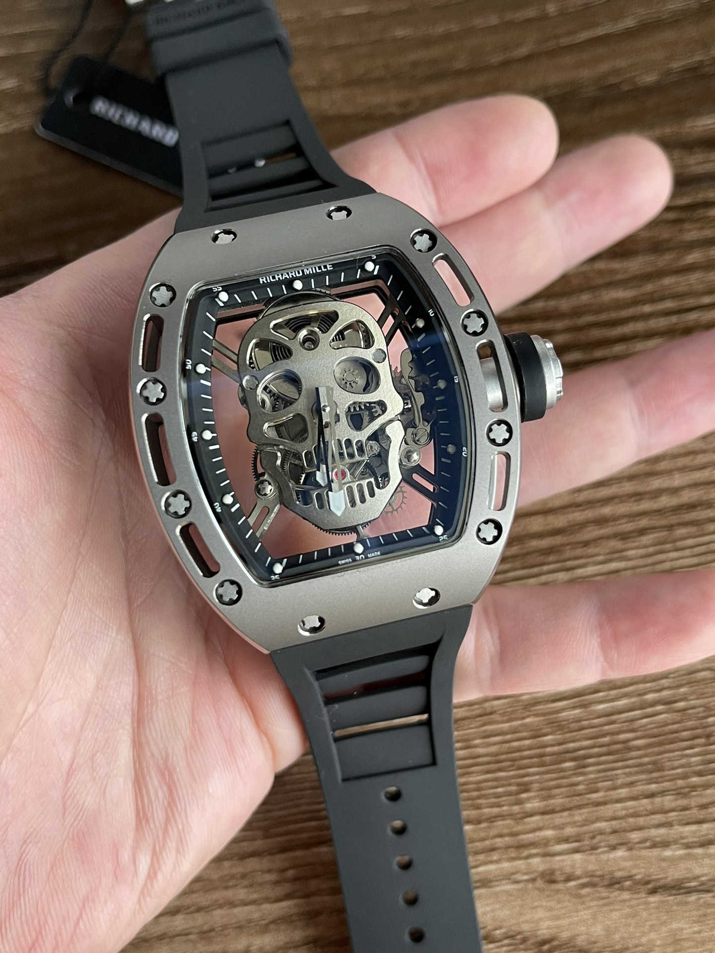 5 Colors Richard Mille Limited Edition RM52 Skull Titanium Tourbillon Openworked Dial
