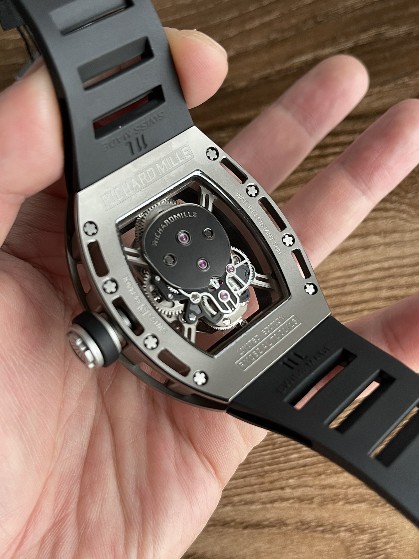 5 Colors Richard Mille Limited Edition RM52 Skull Titanium Tourbillon Openworked Dial