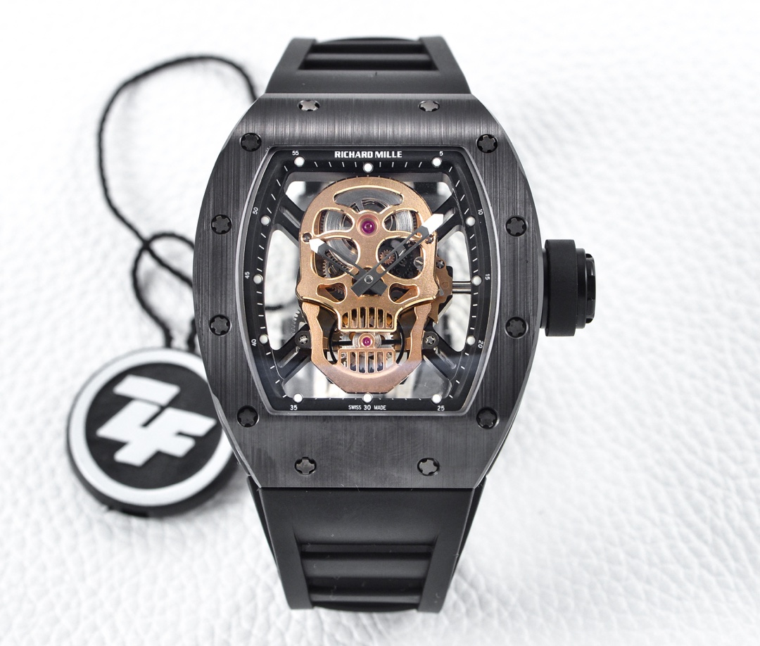 Richard Mille RM 52-01 Ceramic Black & Gold & Silver Skull 3 Colors