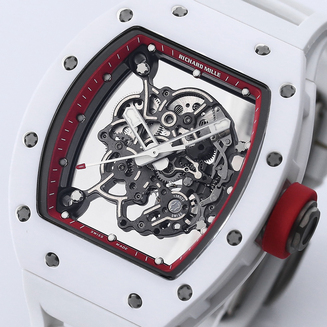 Richard Miller RM 055 RMUL2 NTPT Carbon Fiber White Case Red Mark