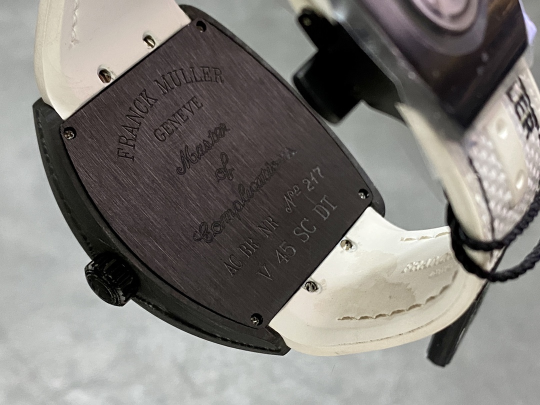 Franck Muller V45 Carbon Fiber Case White Dial