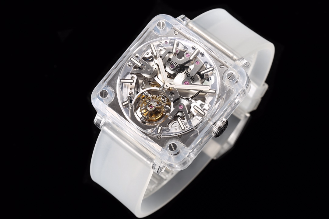 Bell & Ross BR fully transparent tourbillon watch