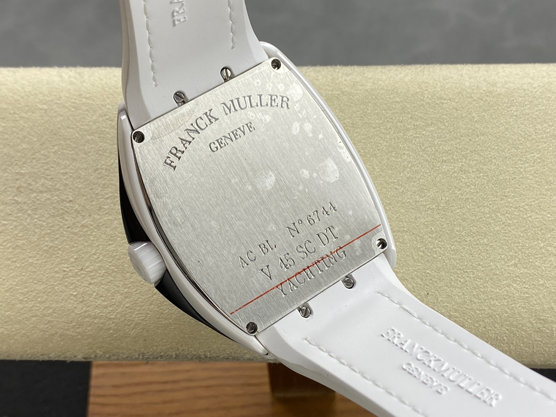 Swiss Franck Muller Framulan V45 White Ceramic Yacht Model White Arabic Numerals