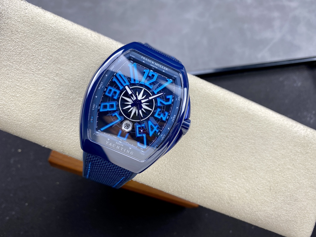 Swiss Franck Muller Framulan V45 Ceramic Yacht Model Blue 45mm