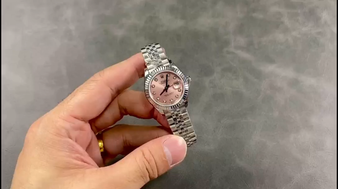 Rolex Datejust 279174 Stainless Steel Pink Diamond Dial 28mm Lady Replica Watch