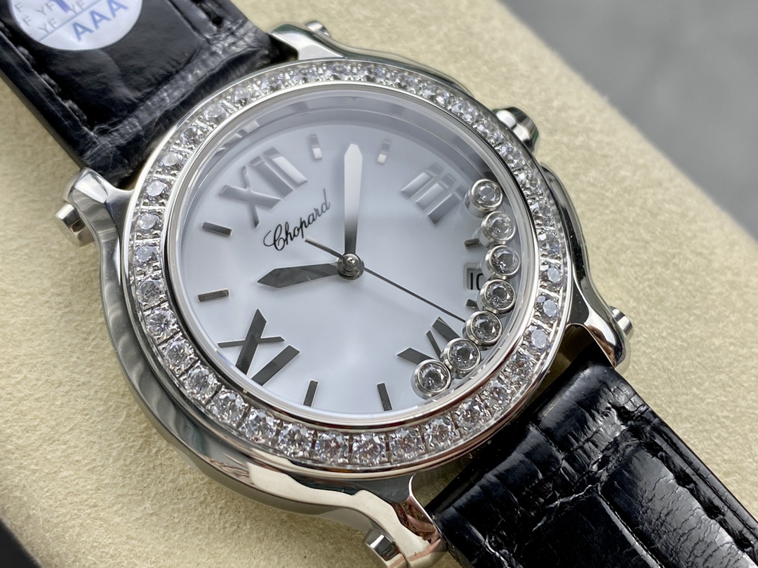 Chopard Happy Sport Diamond Bezel Women's Quartz Watch 278475-3037