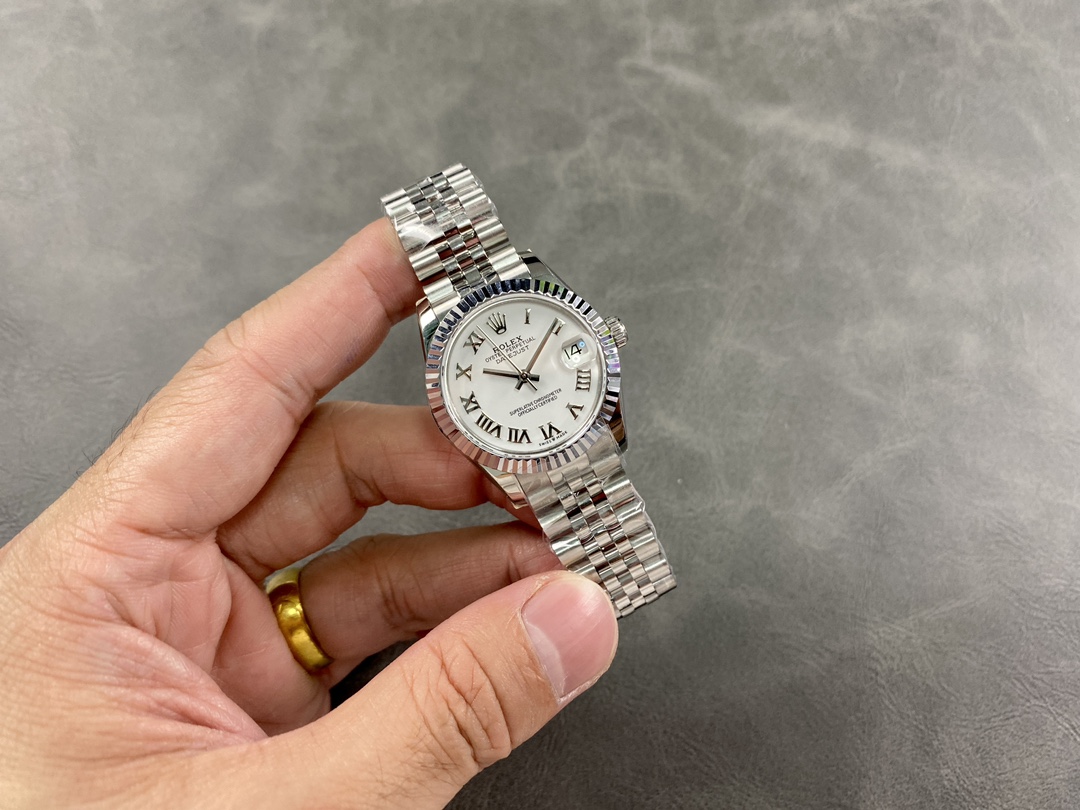 Rolex Datejust 279174 Stainless Steel Silver Roman Numeral Dial 28mm Lady Replica Watch