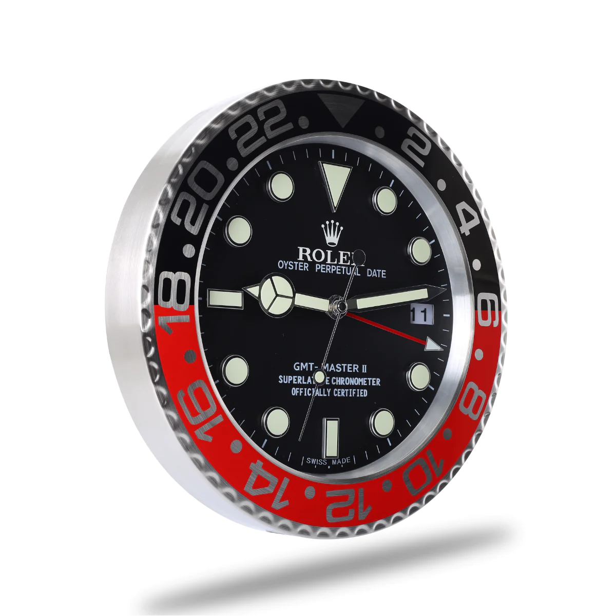 Rolex GMT Master Black & Red Wall Clock