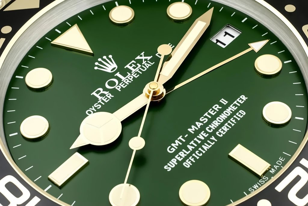 Rolex GMT Master Gold & Green Vintage Wall Clocks