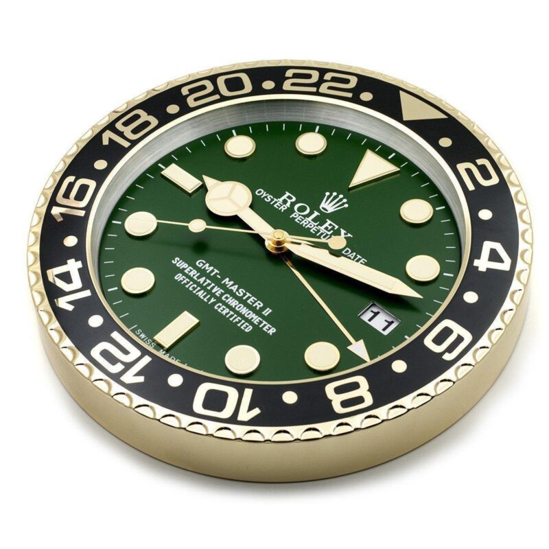 Rolex GMT Master Gold & Green Vintage Wall Clocks