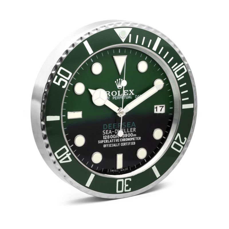 Rolex Deepsea Sea Dweller Green Wall Clock