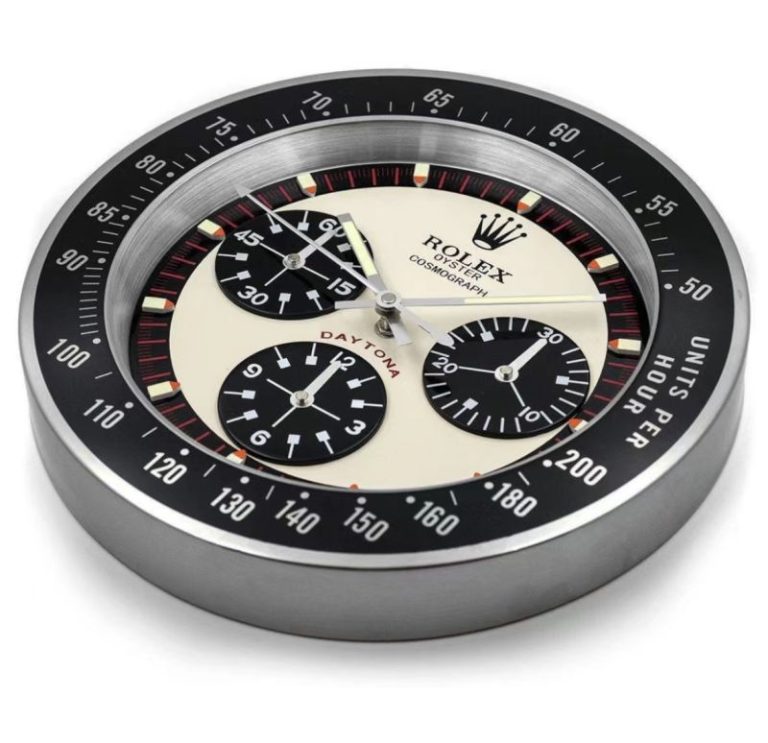 Rolex Daytona Paul Newman Black Logo Wall Clock