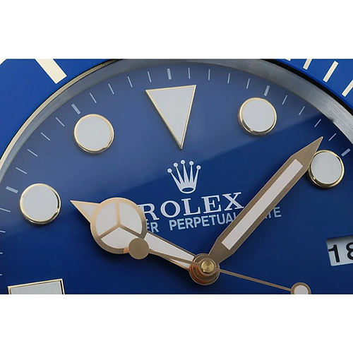 Rolex Submariner Blue & Gold Wall Clock