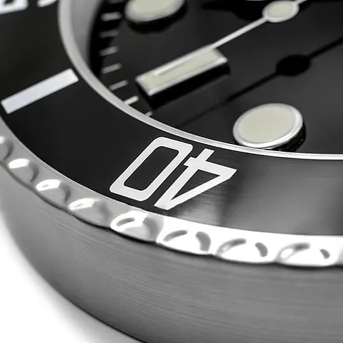 Rolex Submariner Black Wall Clock