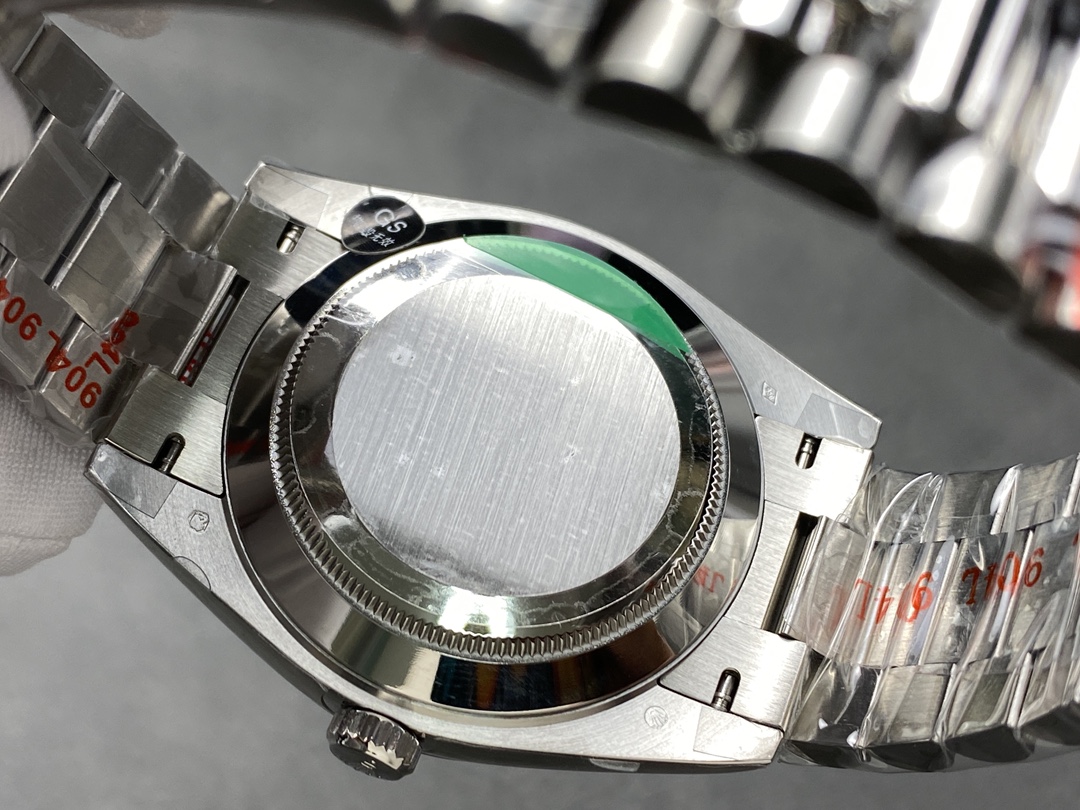 Rolex Day Date 40 Platinum Olive Green Dial Diamond Bezel M228396TBR 0020 Replica Watch