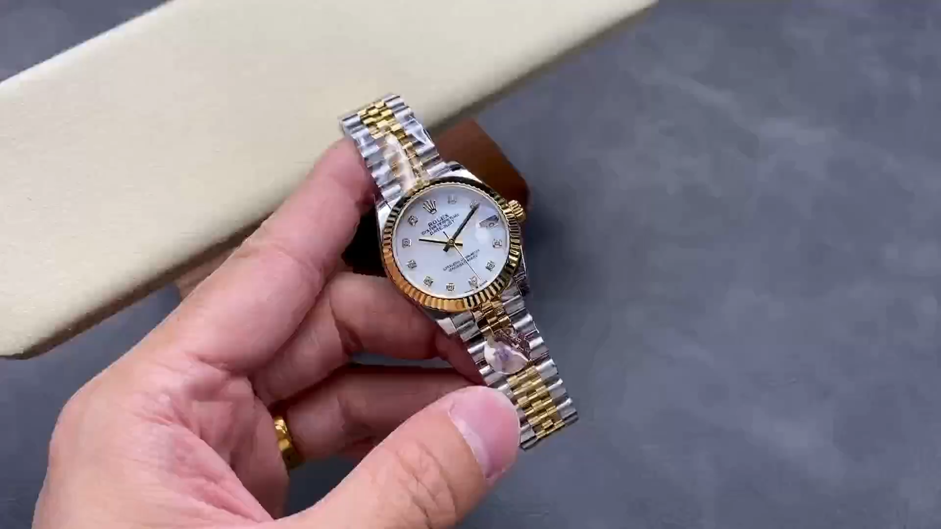 Rolex Datejust 31mm Stainless Steel and Yellow Gold 278273 0028 Mop Diamond Jubilee