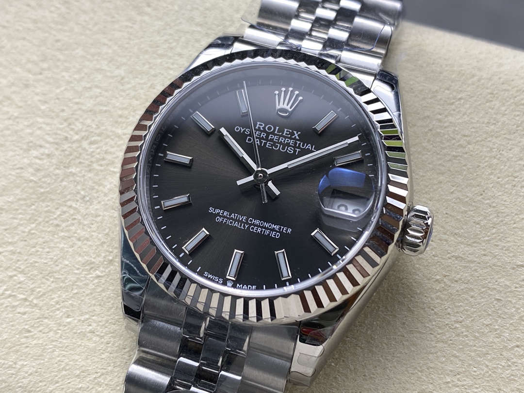 Rolex Datejust 31 White Gold & Steel Dark Grey Dial 278274 0016 Women's Watch
