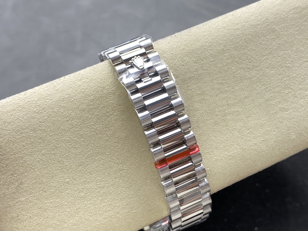 Rolex Day Date 36mm White Gold 128349RBR 0006 Pave Rainbow