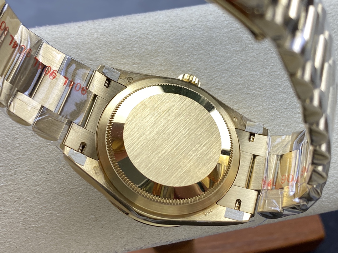 Rolex Day Date 36mm Yellow Gold 128348RBR 0030 Pave Rainbow Diamonds Sapphires Dial